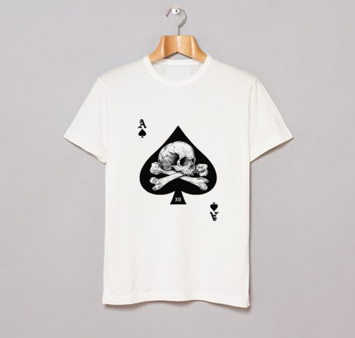 Ace of Spades Skull Poker T Shirt KM