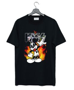 Kiss Mickey Mouse Band Black T-Shirt KM