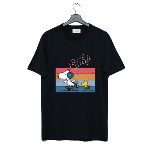 Snoopy Woodstock Roller Skating Classic T-Shirt KM