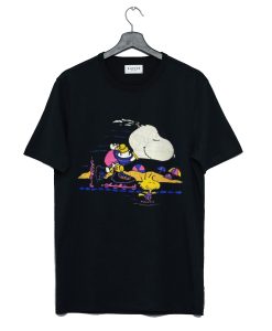 Vintage Peanuts Black Large T-Shirt KM