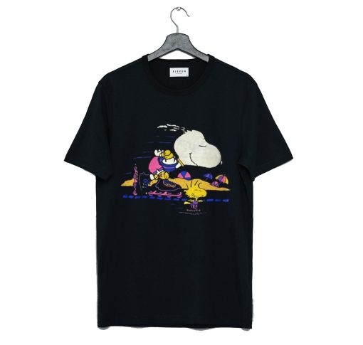 Vintage Peanuts Black Large T-Shirt KM