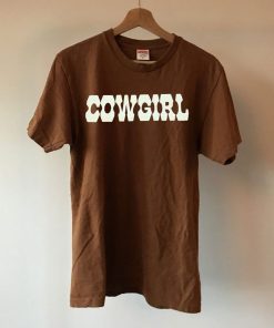 Brown cowgirl graphic T Shirt KM