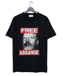 Free Julian Assange T Shirt KM Black