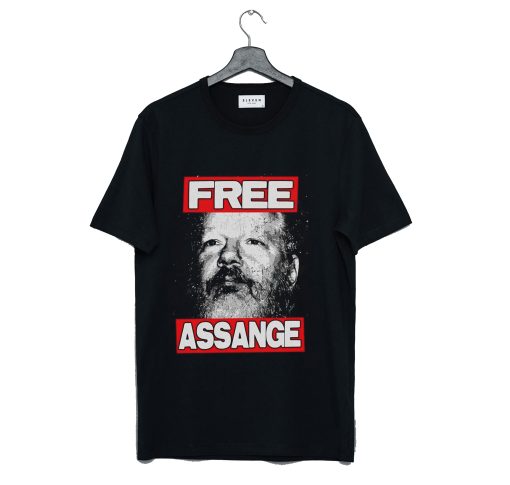 Free Julian Assange T Shirt KM Black