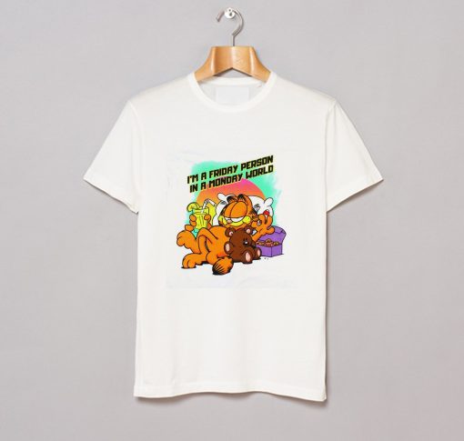 Garfield Mens' I'm A Friday Person In A Monday World T Shirt KM