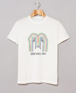 Good Vibes Only Rainbow T-Shirt KM