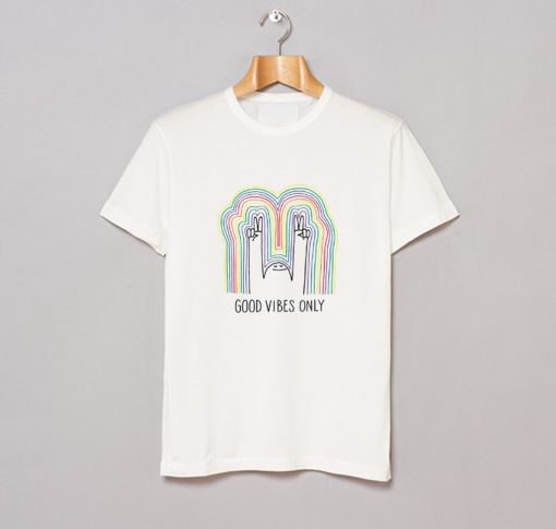 Good Vibes Only Rainbow T-Shirt KM