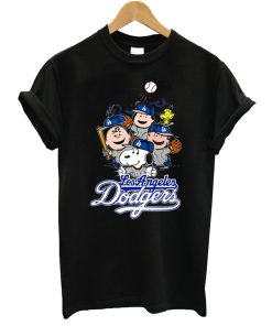 Peanuts Gang Los Angeles Dodgers Baseball Snoopy T-Shirt KM