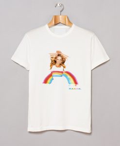 Album Merch Tour Mariah Carey Rainbow T Shirt KM White