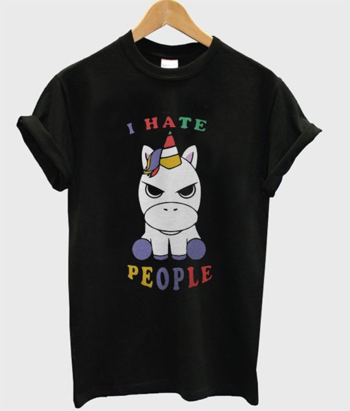 Baby Unicorn I Hate People T-Shirt KM