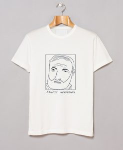 Badly Drawn Ernest Hemingway T Shirt KM