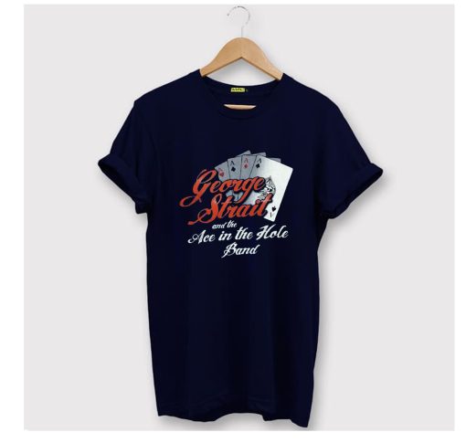 George Strait Navy Ace In the Hole Band T Shirt KM