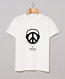 Peace Love Music White T Shirt KM