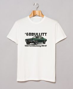 Steve McQueen 68 Bullitt Mustang 390 GT retro T-Shirt KM