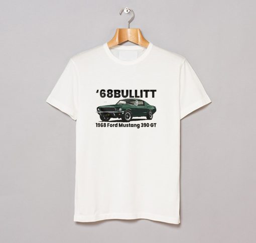 Steve McQueen 68 Bullitt Mustang 390 GT retro T-Shirt KM