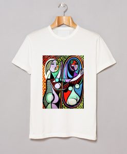 Girl Before a Mirror By Pablo Picasso T Shirt KM