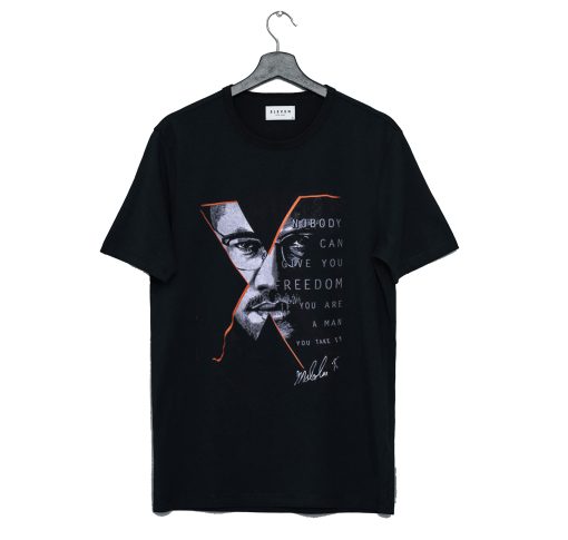 Malcolm X Graphic Black T Shirt KM