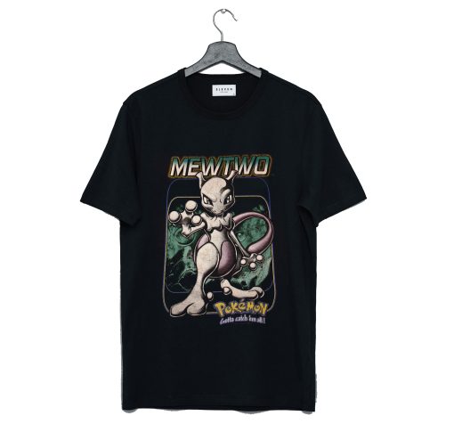 Pokemon Mewtwo T Shirt Black KM