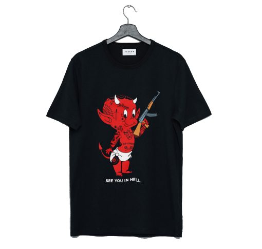 See You In Hell Baby Devil T Shirt KM