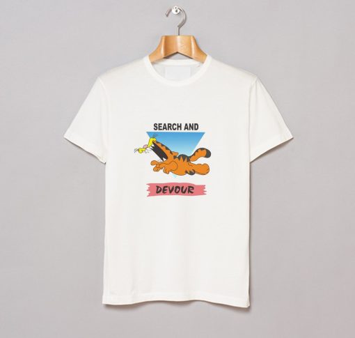 Vintage Garfield Search n Devour T Shirt KM