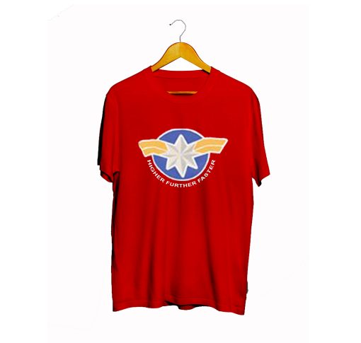 Captain Marvel Higher Further Faster T-Shirt KM