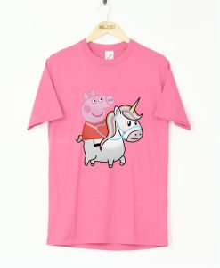 Peppa Pig Riding a Unicorn T-Shirt KM