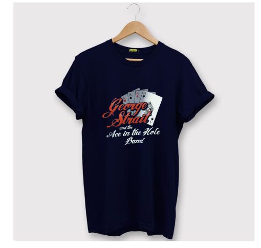 George Strait Navy Ace In the Hole Band T Shirt KM