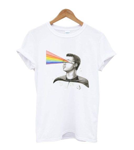 Star Trek Geordi Reading Rainbow T-Shirt KM