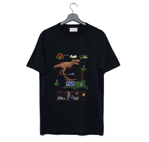 Jurassic Park 8-Bit Classic Dino T-Shirt KM