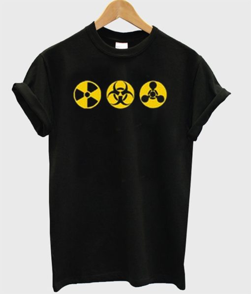 Radioactive Chemical Hazard Biohazard T-Shirt KM