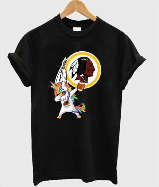 Dabbing Hip Hop Unicorn Dab With Football T-Shirt KM