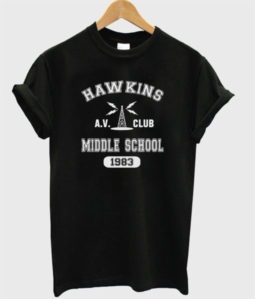 Hawkins Middle School AV Club Stranger Things T-Shirt KM