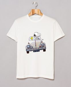 Snoopy Gift Snoopy Lover Snoope And Woodstock Driving Car T Shirt KM