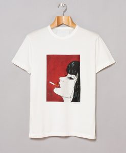 Figure Print Tee Whaite T-Shirt KM