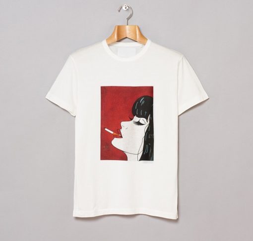 Figure Print Tee Whaite T-Shirt KM