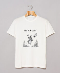 He Is Rizzin Jesus Basketball T Shirt KM