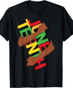 Black Hand Hug Juneteenth Black History Month Africa T Shirt