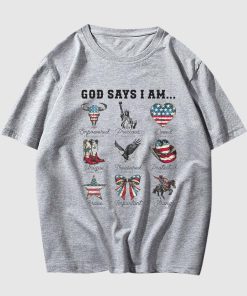 God Says I Am 4th of July T Shirt