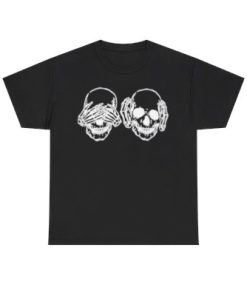 Hear See No Evil Skull T-shirt