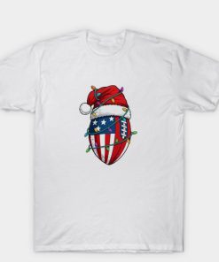 American Flag Football 2025 Christmas T Shirt