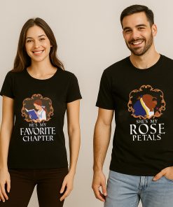 Beauty And The Beast Rose Petals Couples T-Shirt