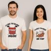 I like to slide I like to ride Christmas Couple T Shirt