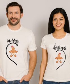 Matching couple Merry christmas T shirt