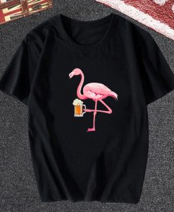 Flamingo Drinking Beer T-Shirt