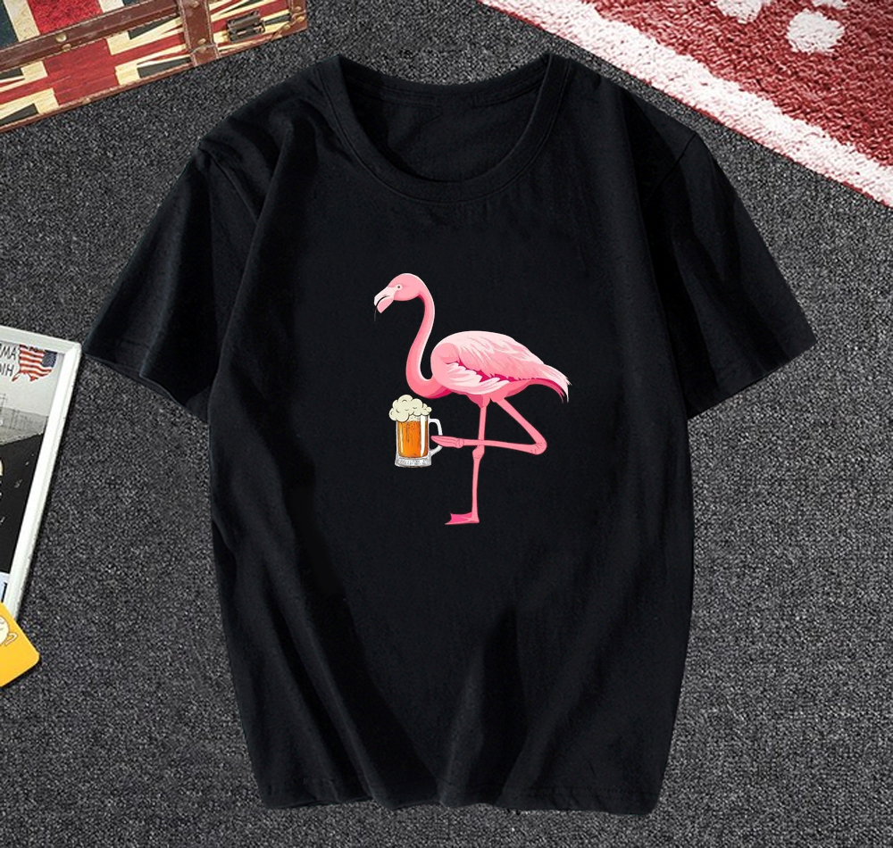 Flamingo Drinking Beer T-Shirt