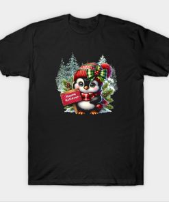 Happy Holidays Penguin Christmas T Shirt