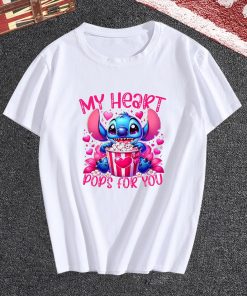 My Heart Pops For You Valentine Stitch T Shirt