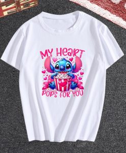 My Heart Pops For You Valentine Stitch T Shirt