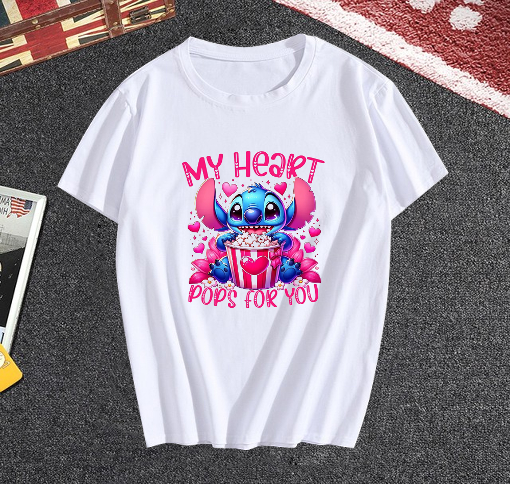 My Heart Pops For You Valentine Stitch T Shirt